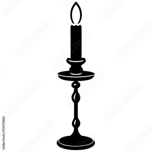candlestick isolated on white background