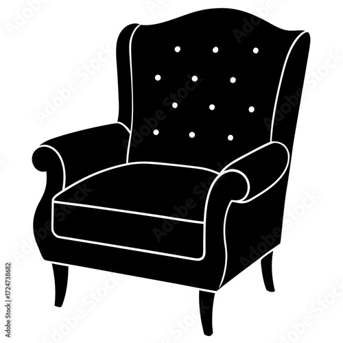 black leather sofa