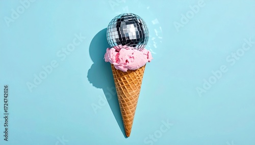 Disco ball ice cream cone (5)