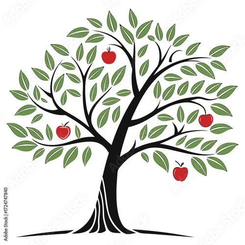 "Apple Tree Logo for Food and Farm Branding"