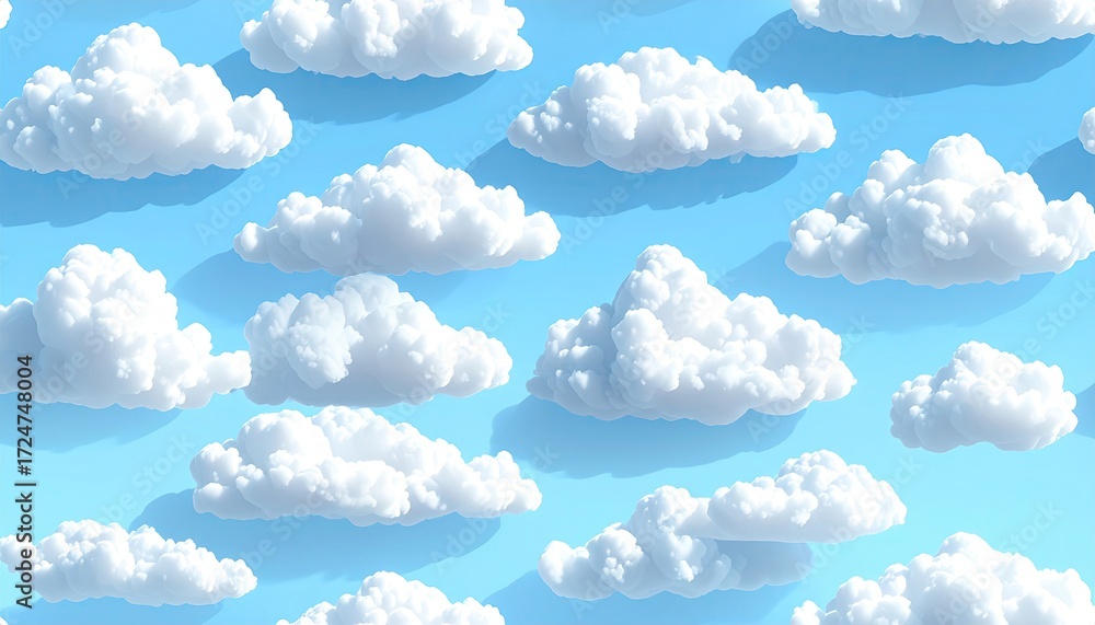 Cloud pattern on a vibrant light blue sky Cloud pattern on a vibrant light blue sky