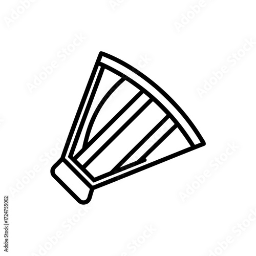 partial reflector icon isolated on white