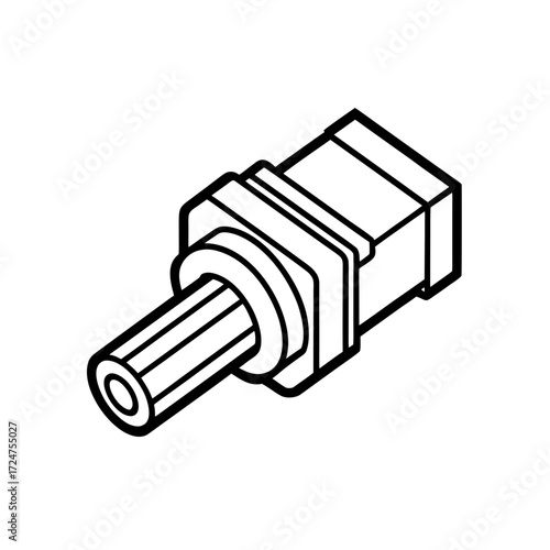 output coupler icon isolated on white