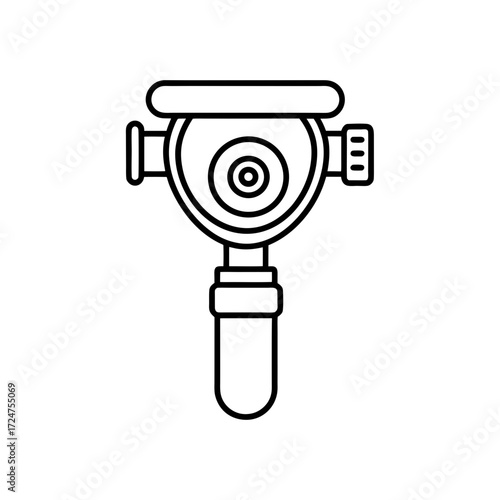ophthalmoscope icon isolated on white