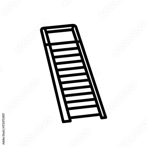 echelle grating icon isolated on white