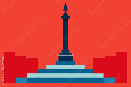 vector illustration of column