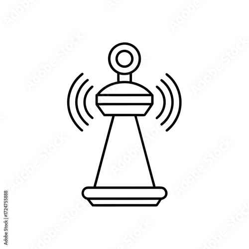 doppler sensor icon isolated on white