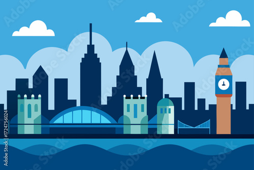 vector illustration of a city