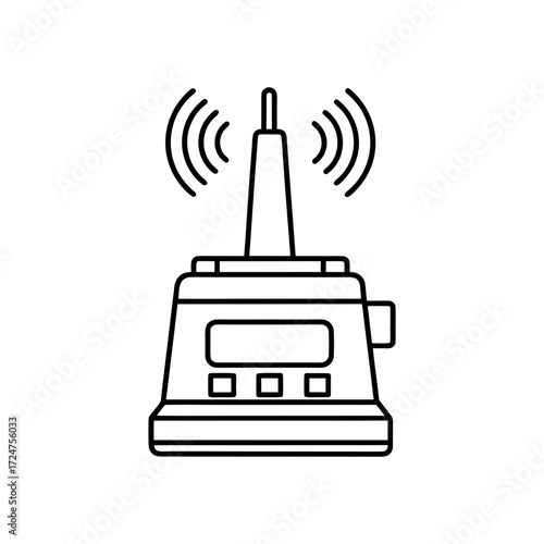 coherent transceiver icon isolated on white