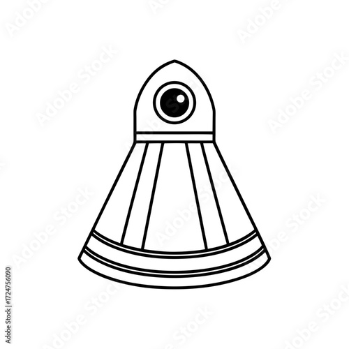 cloaking device icon isolated on white