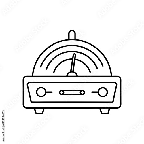 acousto optic tuner icon isolated on white