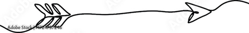 Minimalist One Line Arrow Symbol Clean one line arrow design representing direction, movement, or Cupid style romance cues in a minimalist layout