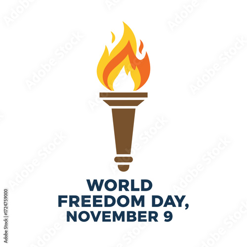 World Freedom Day, 9 November, Vector Design, T-Shirt Design