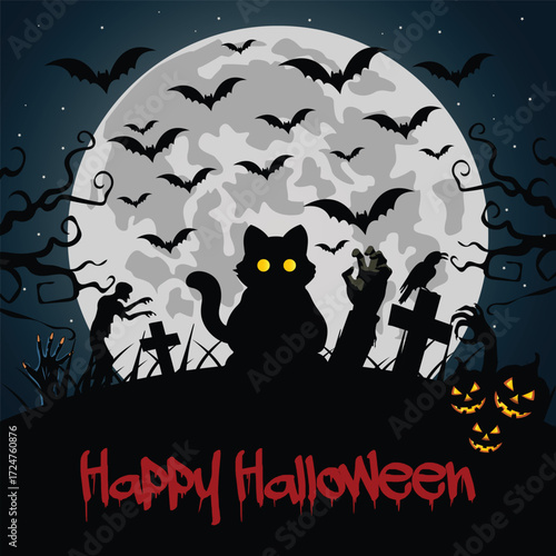 Spooky Halloween Scene 