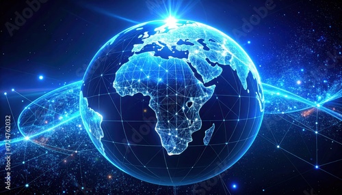 Global network globe