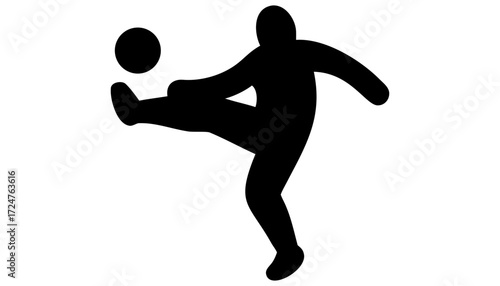 Black vector illustration of a running basketball player silhouette