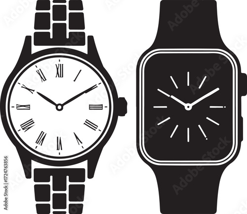 Classic and modern watches side by side for Father's Day