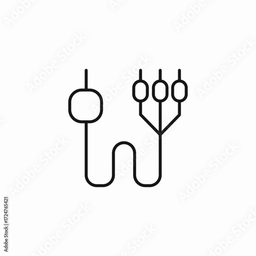 audio cable splitters icon sign vector