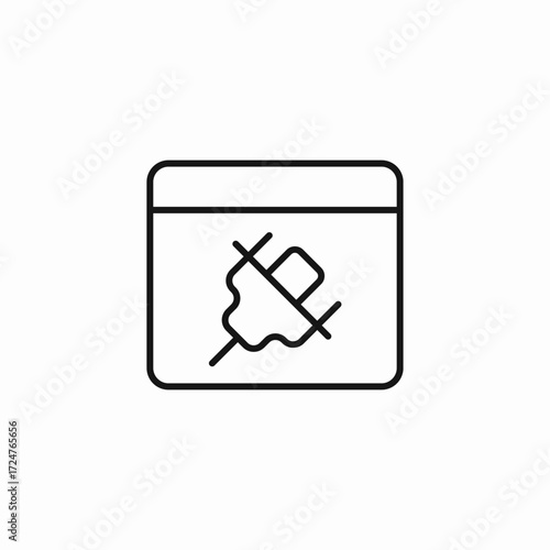 disconnected calendar date icon sign vector