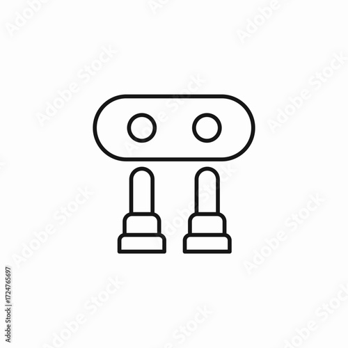 dual electrical prongs icon sign vector