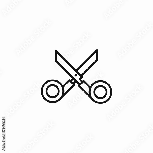 pair of scissors icon sign vector