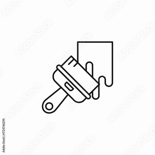 paint brush dipped icon sign vector