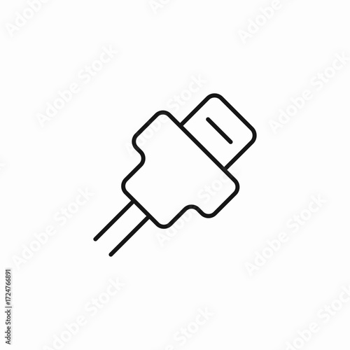 usb c connector icon sign vector