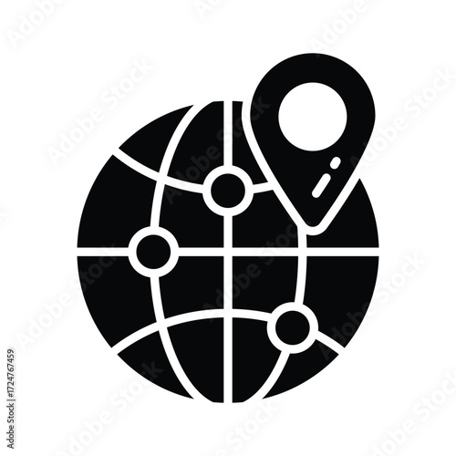 Get this amazon flat style icon of global location in modern style