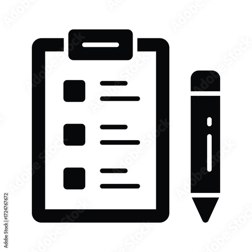 An amazing checklist icon, task management, shopping lists, and planning concept