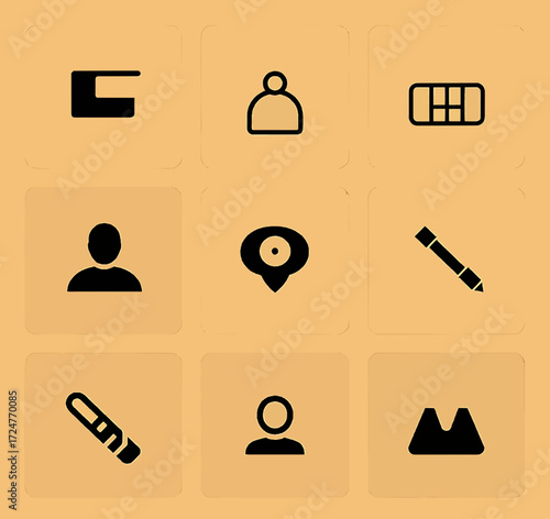 flat icons for web and mobile applications set