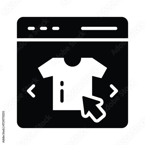 Check t this amazing flat style icon of online shopping