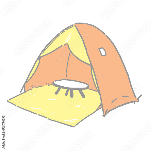 シンプルなテントのイラスト