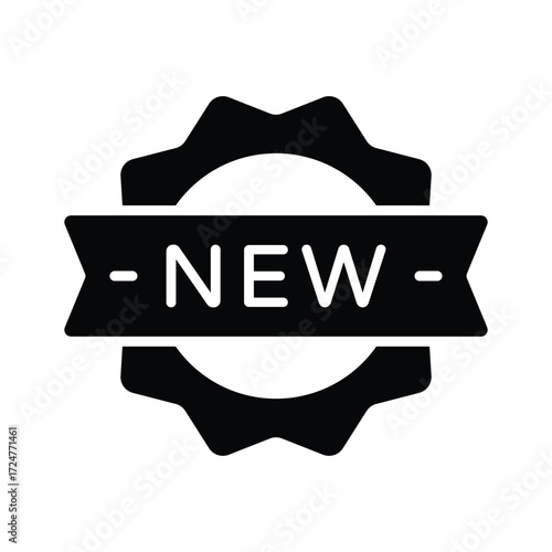 New arrival icon representing latest products, fashion, and ecommerce offers
