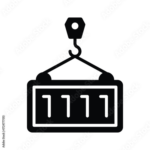 Get this creatively designed amazing icon of cargo container