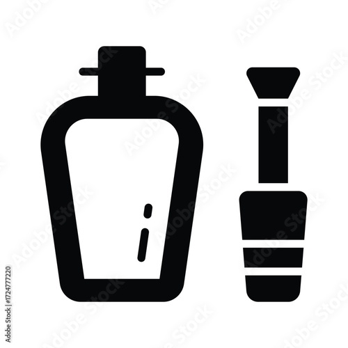 Nail polish icon representing beauty, makeup, and cosmetic shopping products