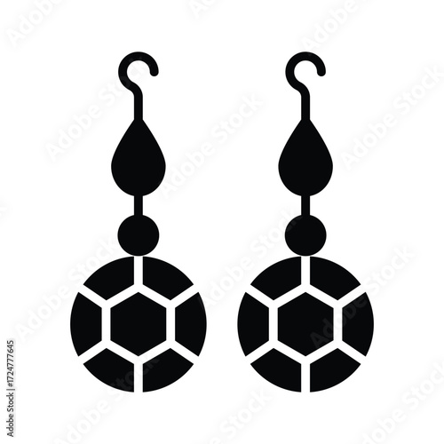 Grab this amazing flat outline style icon of earrings, premium vector