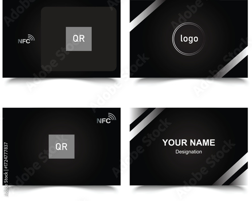 A premium NFC metal business card template designed for modern professionals. This sleek and elegant digital contactless business card is perfect for corporate branding, networking, and smart identity