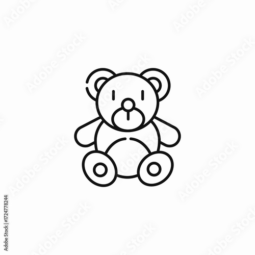 classic teddy bear icon sign vector
