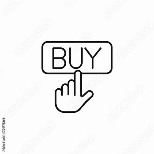 click to buy icon sign vector