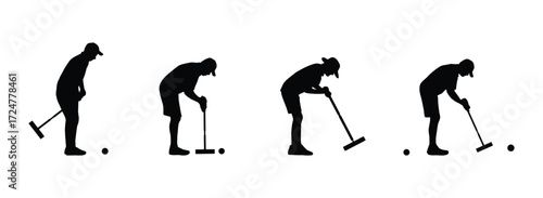 Croquet player silhouette