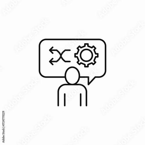 person thinking process icon sign vector
