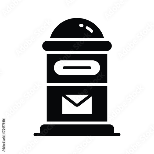 Letter box icon representing mail, communication, and ecommerce shopping