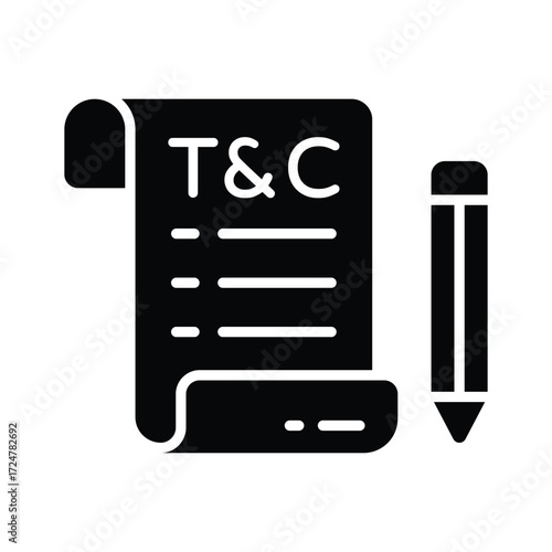 Terms and condition icon symbolizing ecommerce agreements and shopping rules
