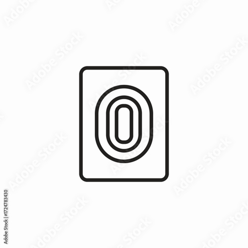 fingerprint biometric identification icon sign vector
