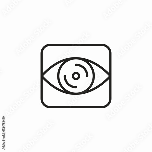 eye scanner identification icon sign vector