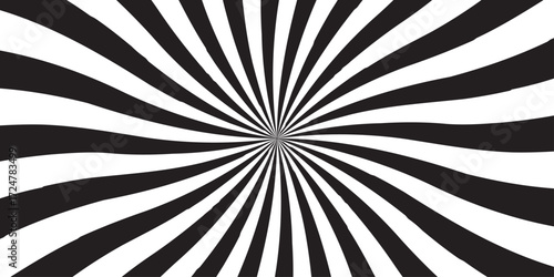 Sunburst pattern white and gray design. Vintage sunrays illustration swirl line. sun beam vector banner design pop art comic burst gradient concept pattern.	