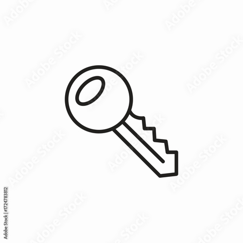 house door key icon sign vector