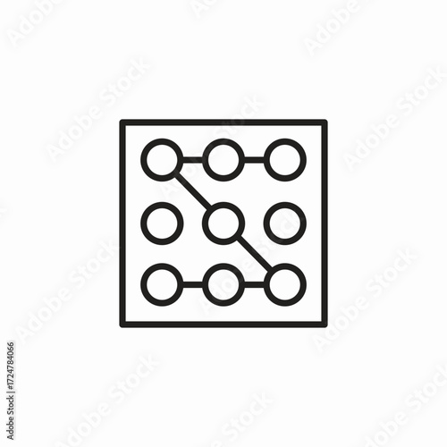 mobile pattern unlock icon sign vector