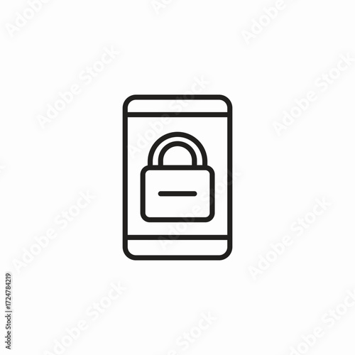 phone lock screen icon sign vector