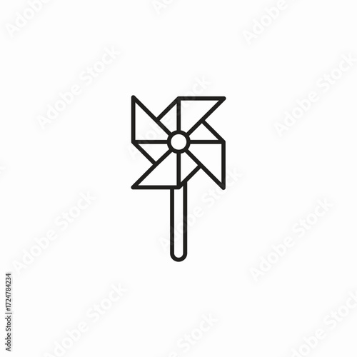pinwheel toy spinning icon sign vector